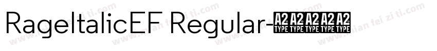 RageItalicEF Regular字体转换
